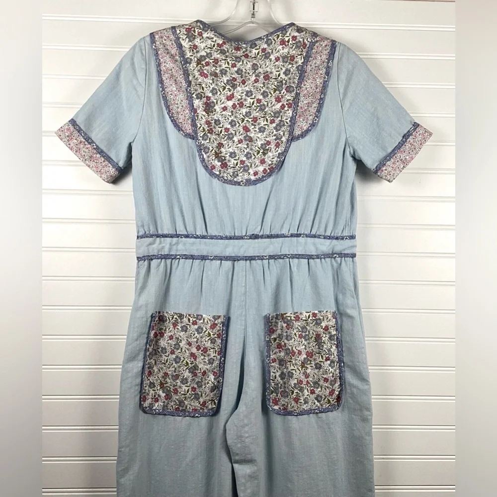 Zara NWT Girls YOKE DETAIL Floral PATCHWORK Jumpsuit Size S(13-14years old)